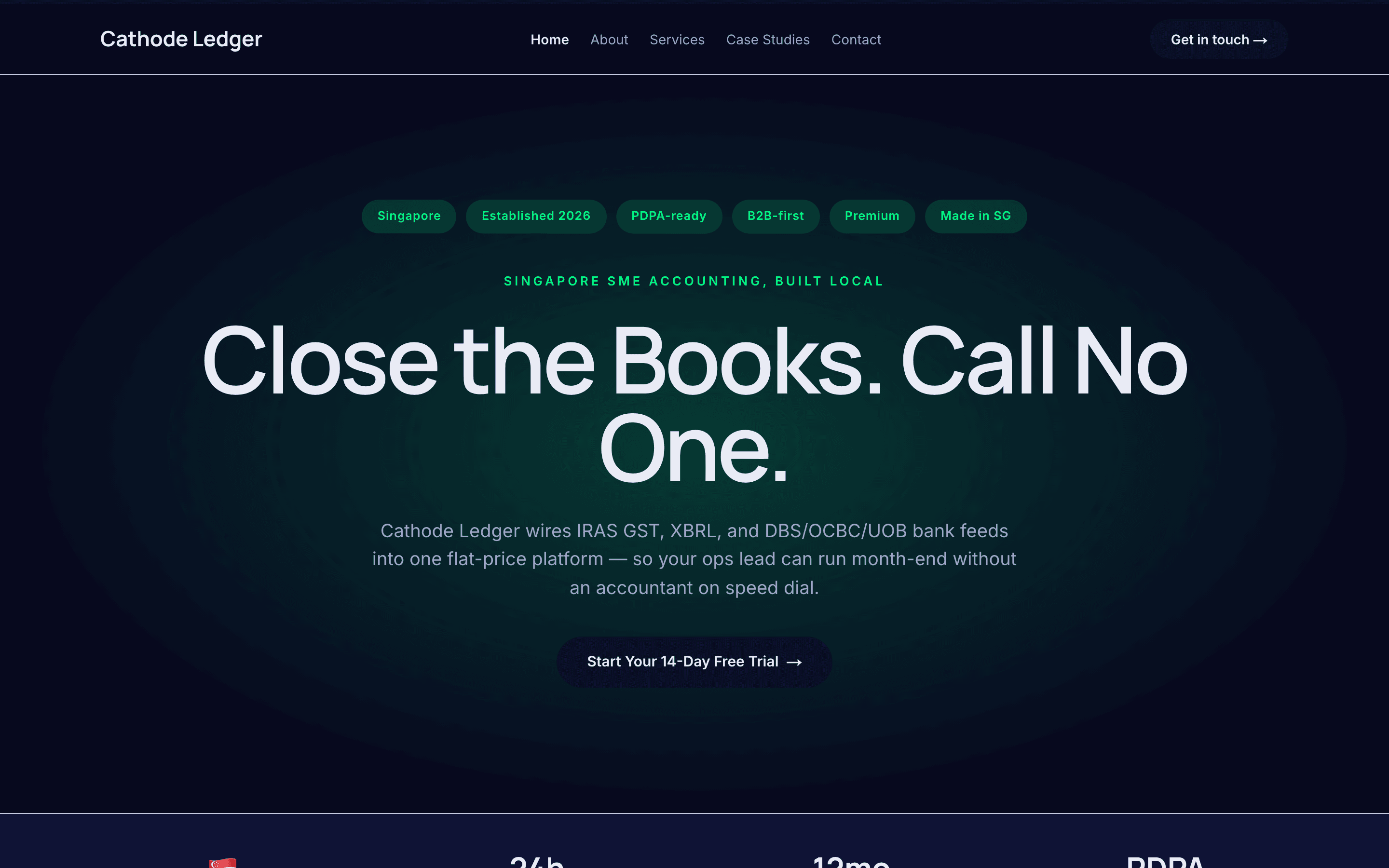 Cathode Ledger, a Singapore accounting platform CyberG7 built and shipped