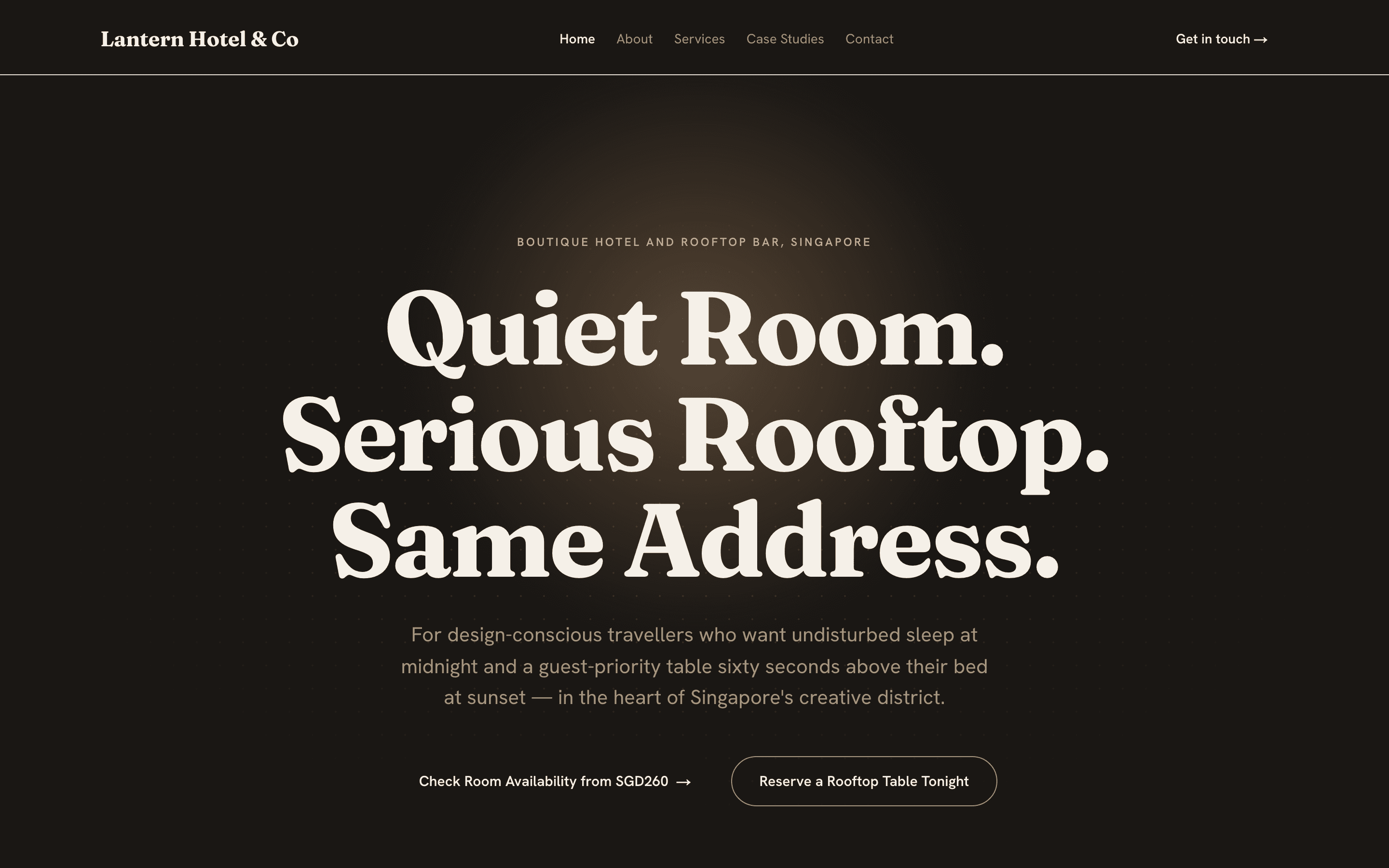Lantern Hotel & Co — a site CyberG7 designed and shipped