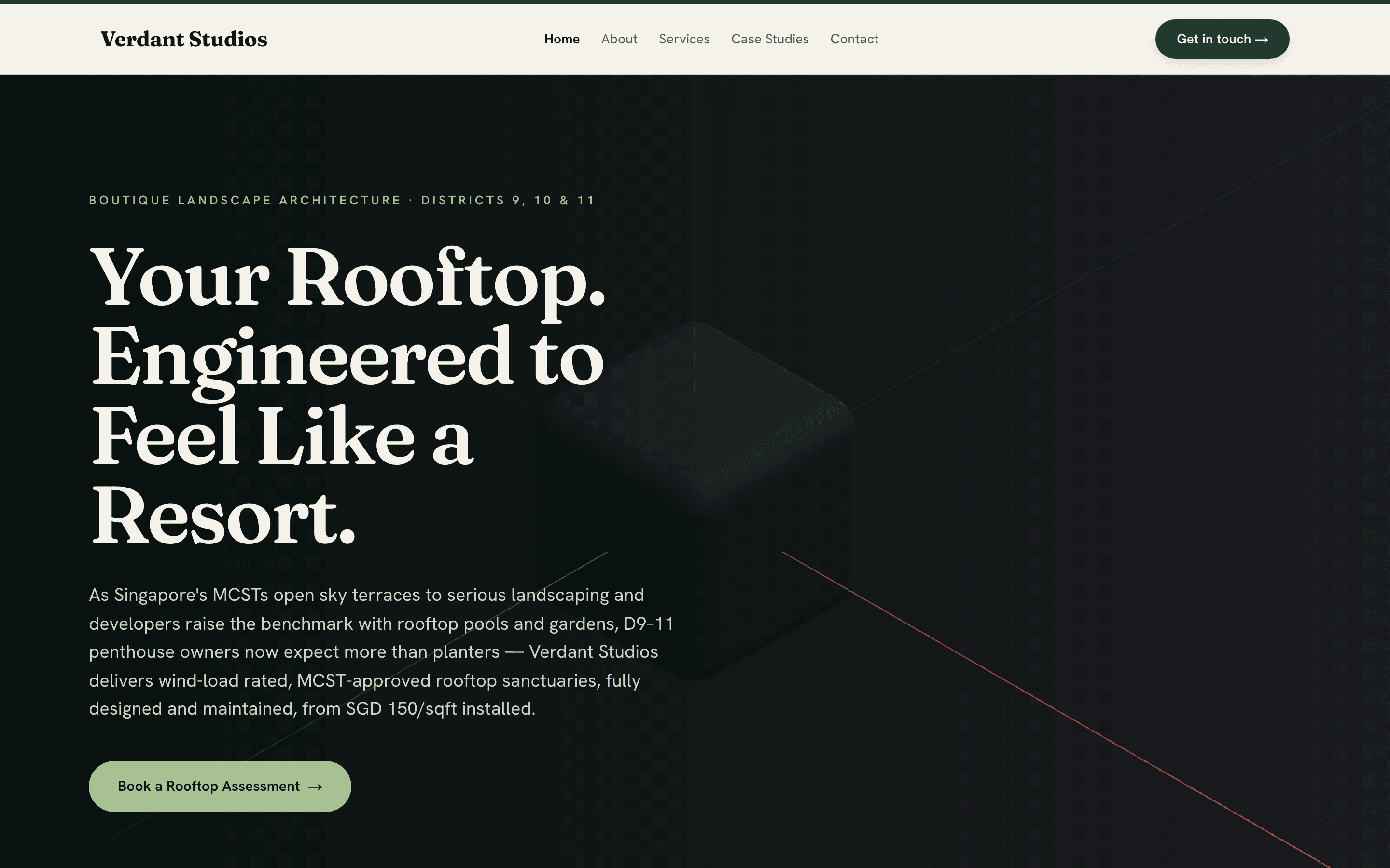 Verdant Studios — a site CyberG7 designed and shipped